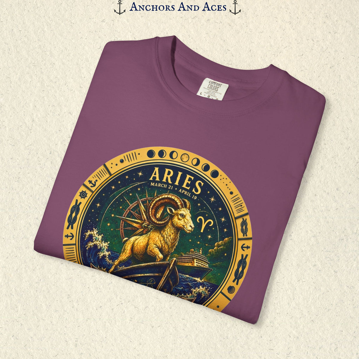 Aries Zodiac Shirt | Celestial Seas – Lead the Voyage