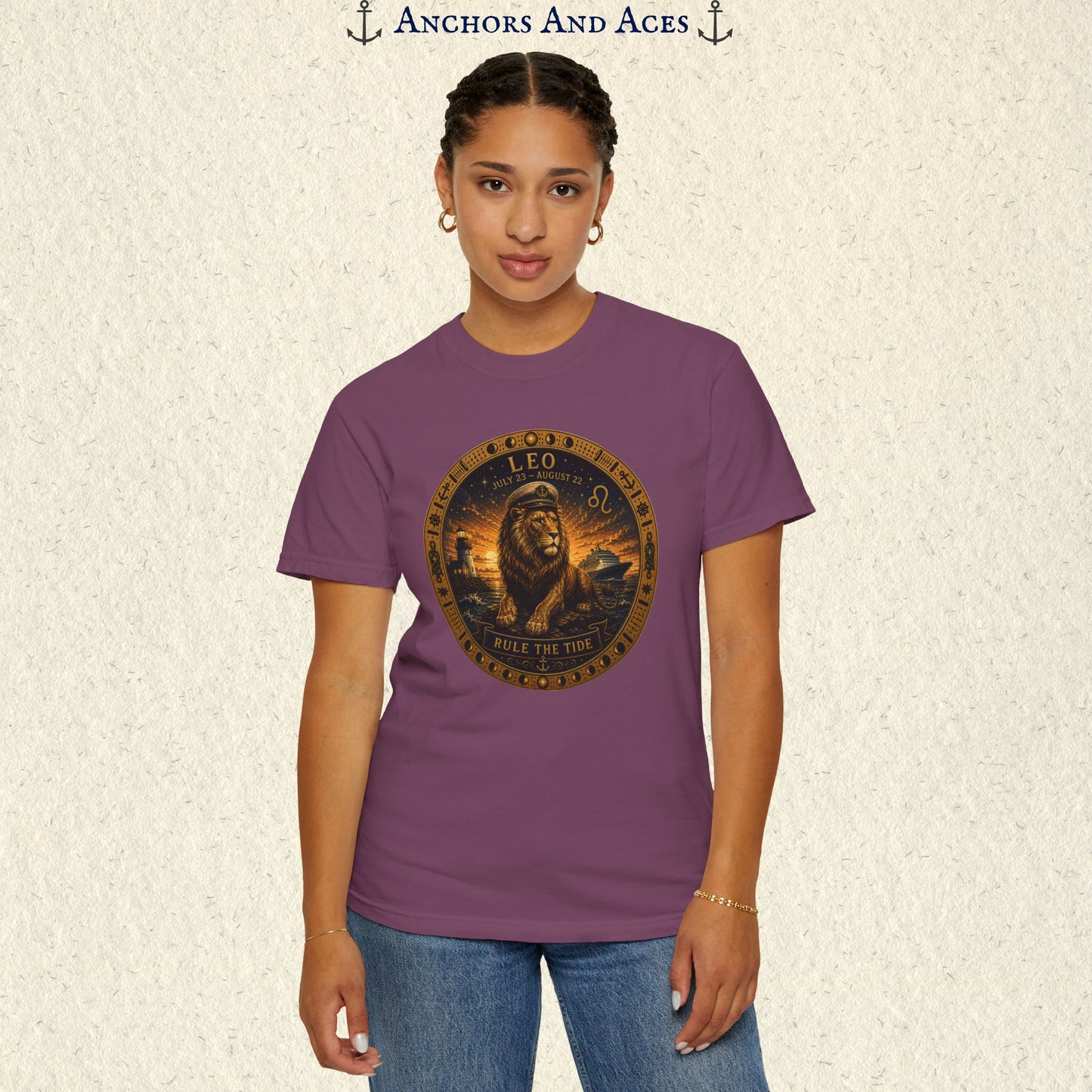 Leo Zodiac Shirt | Celestial Seas - Rule the Tide