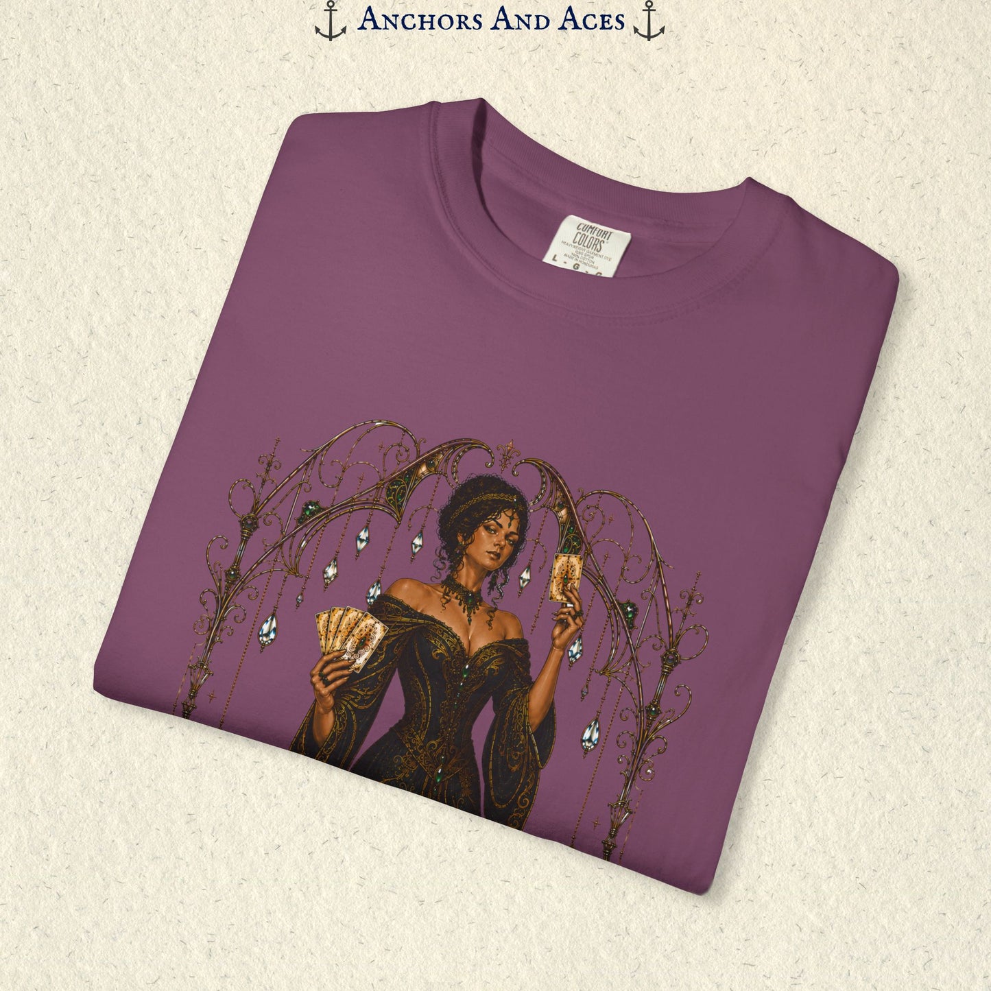 Goddess of Risk Shirt| Art Nouveau Casino Graphic Tee| Vintage Lucky Gambling T-Shirt