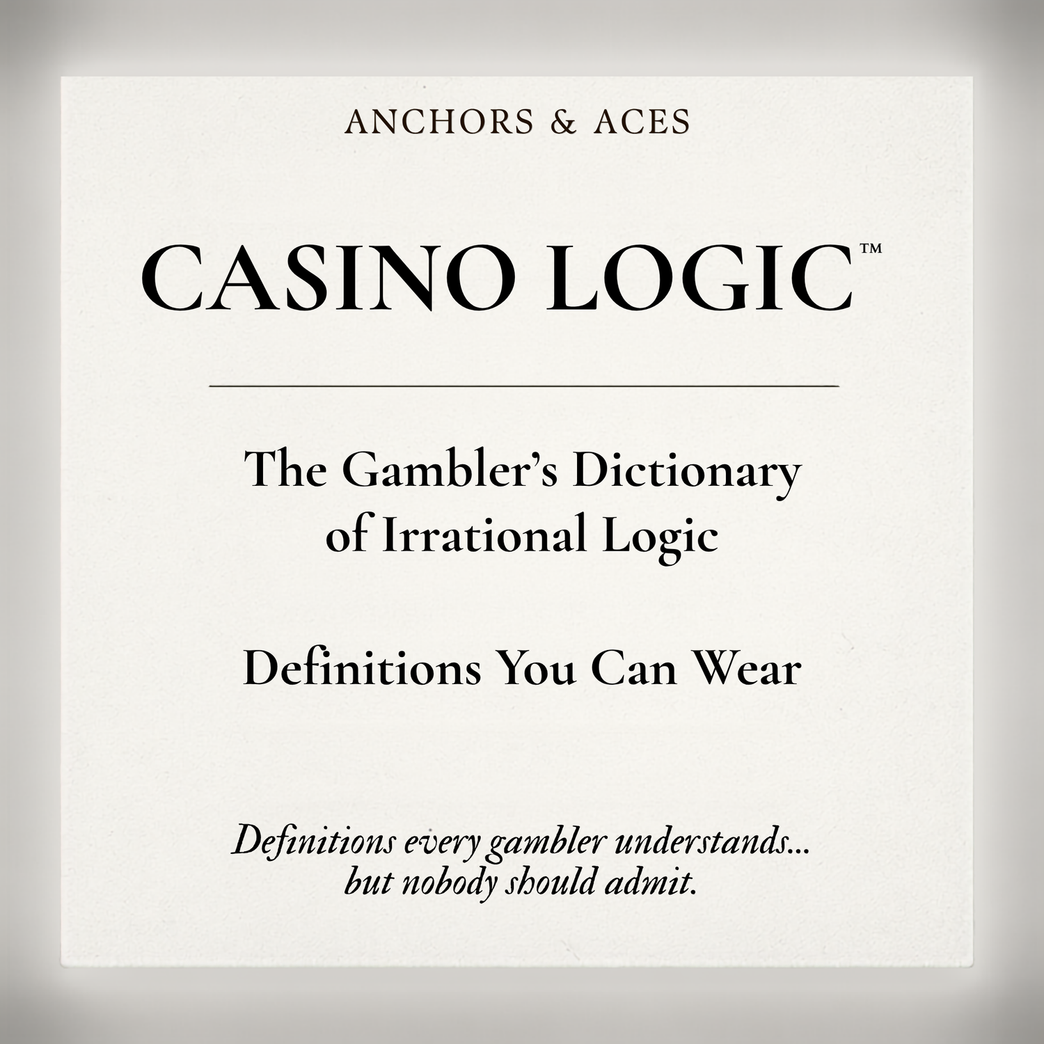 Casino Logic™ | Funny Gambling Shirts & Casino Humor Apparel