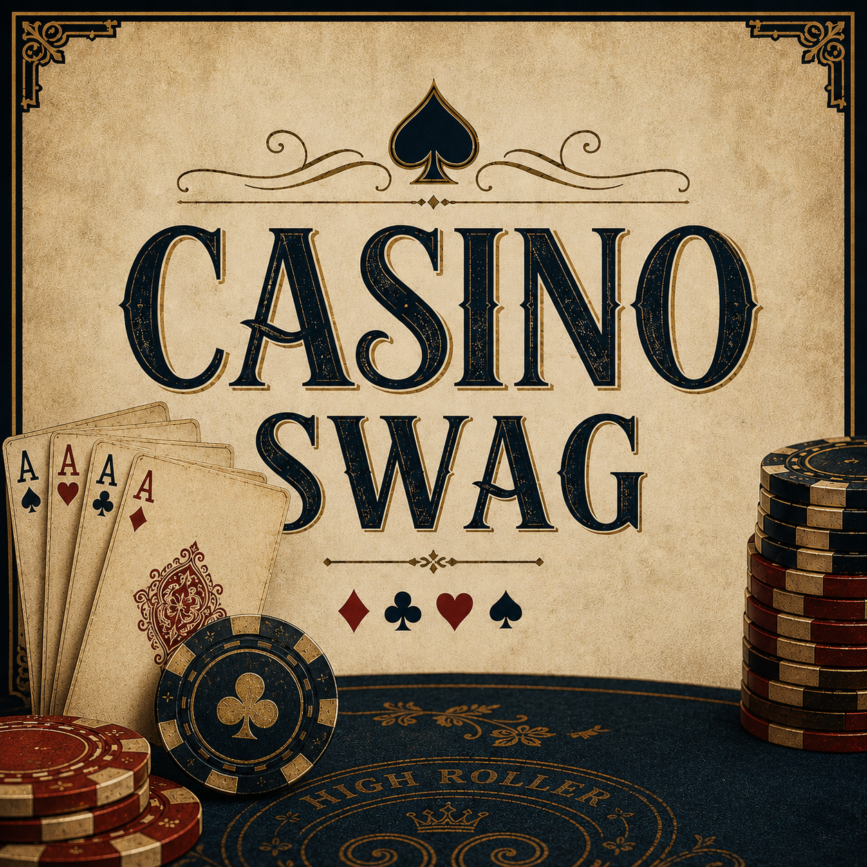 Casino Swag ♠ Vintage casino-inspired apparel.