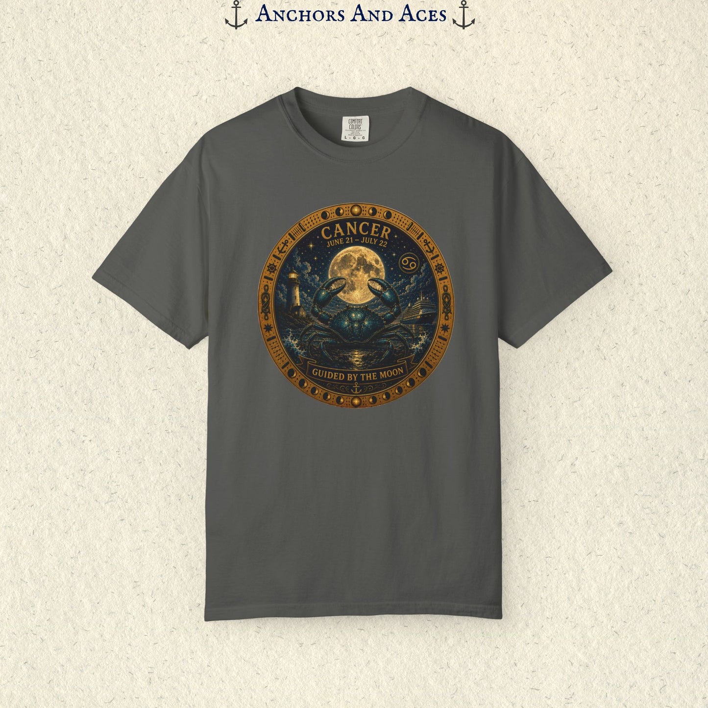 Cancer Zodiac Shirt | Celestial Seas- Guided by the Moon