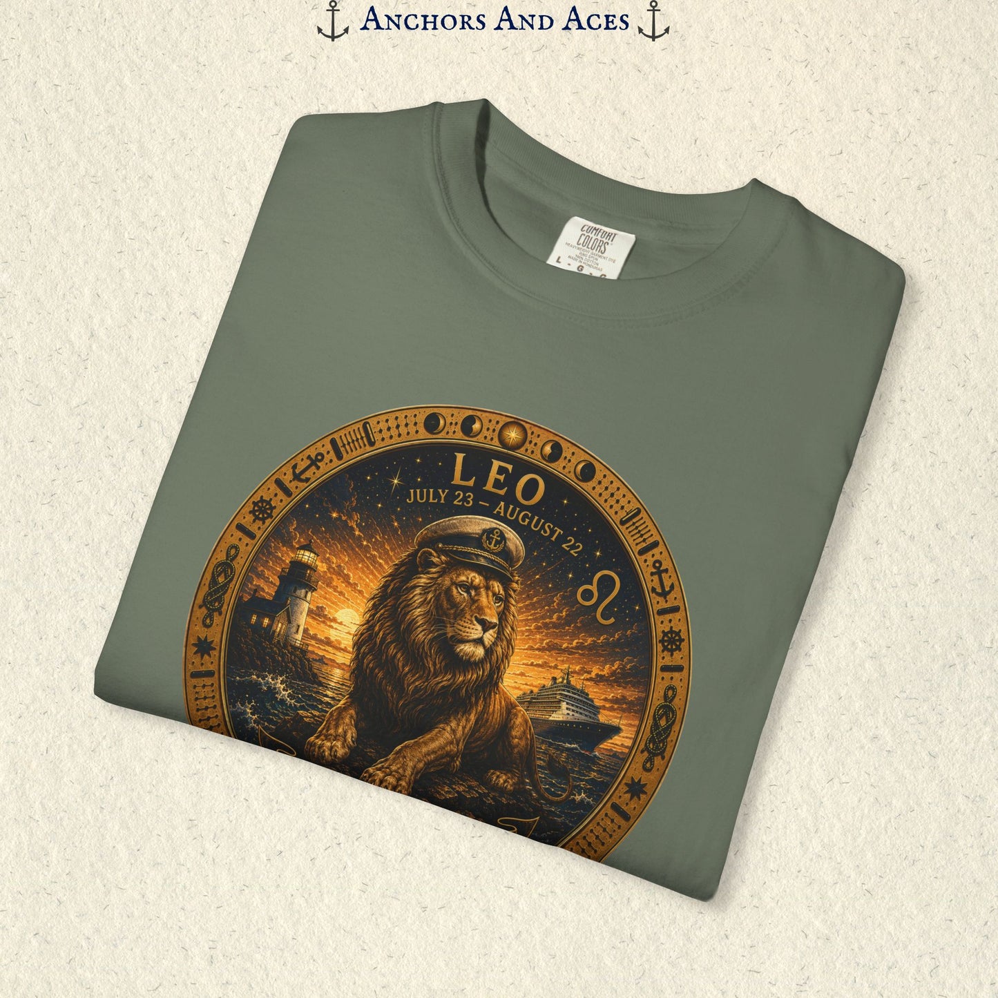 Leo Zodiac Shirt | Celestial Seas - Rule the Tide