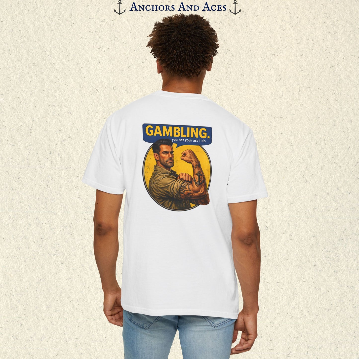 Strongman Inspired | Funny Gambling Graphic Tee (Back Print)