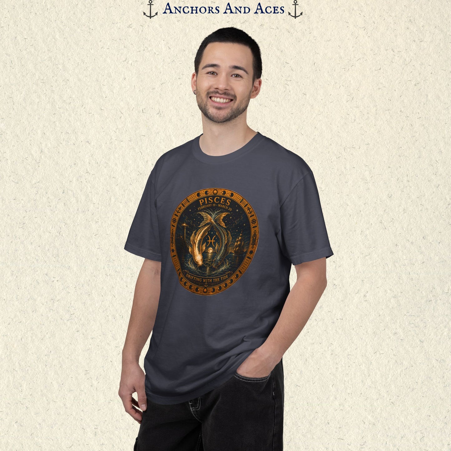 Pisces Zodiac Shirt | Celestial Seas - Drifting With The Tide