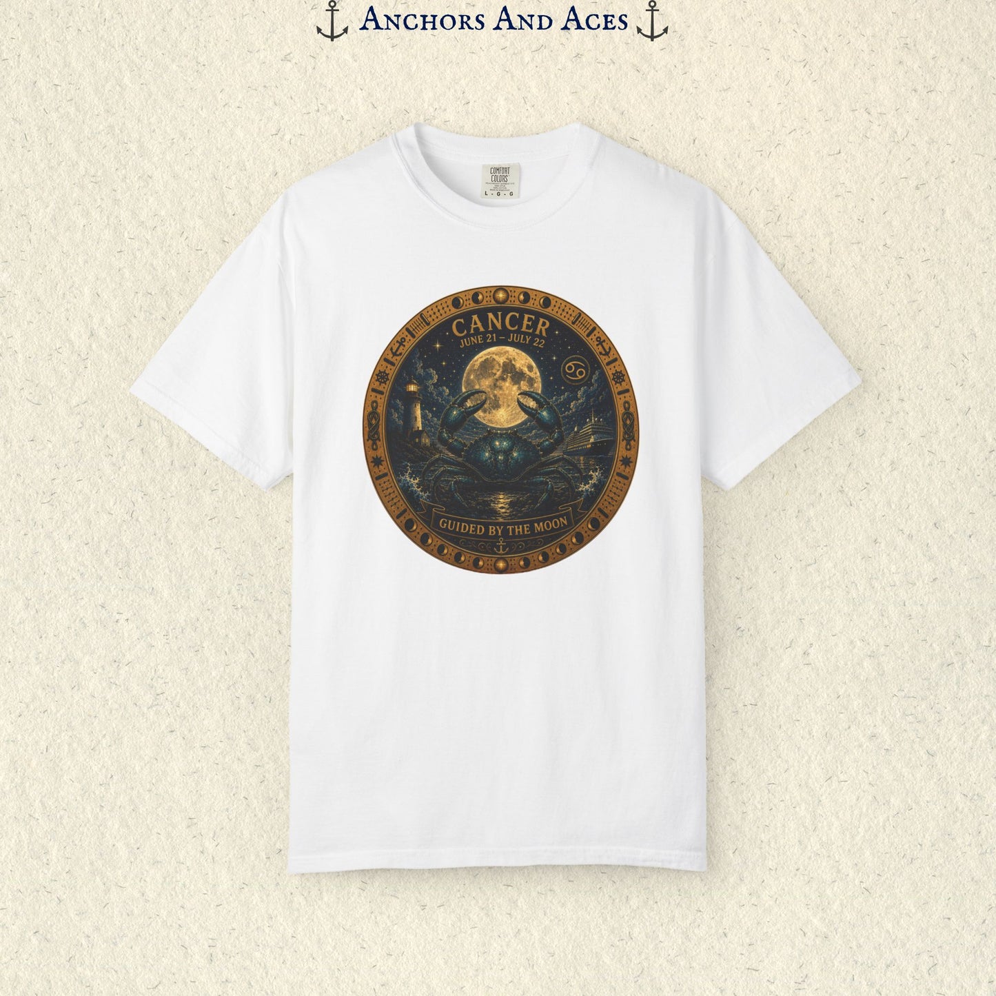 Cancer Zodiac Shirt | Celestial Seas- Guided by the Moon