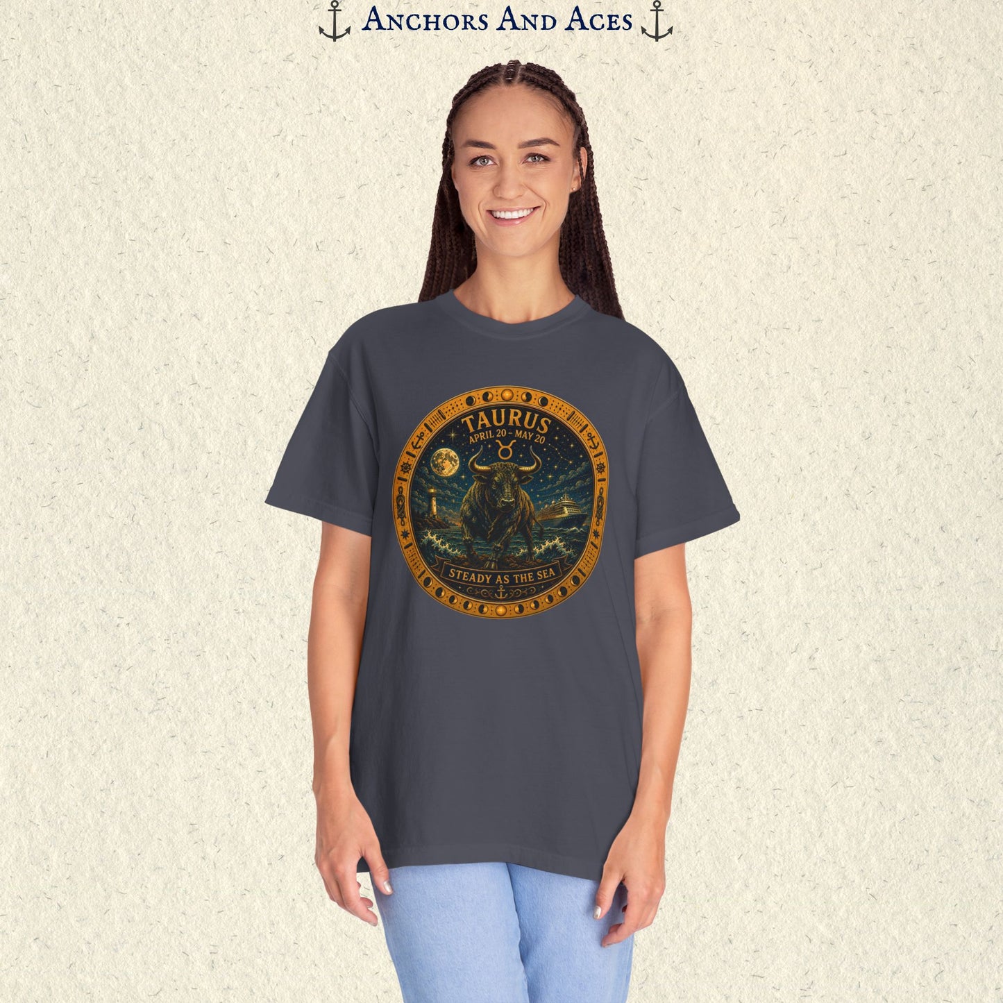 Taurus Zodiac Shirt |Celestial Seas - Steady as the Sea