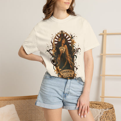 Goddess of Luck | Art Nouveau Casino Tee | Comfort Colors 1717