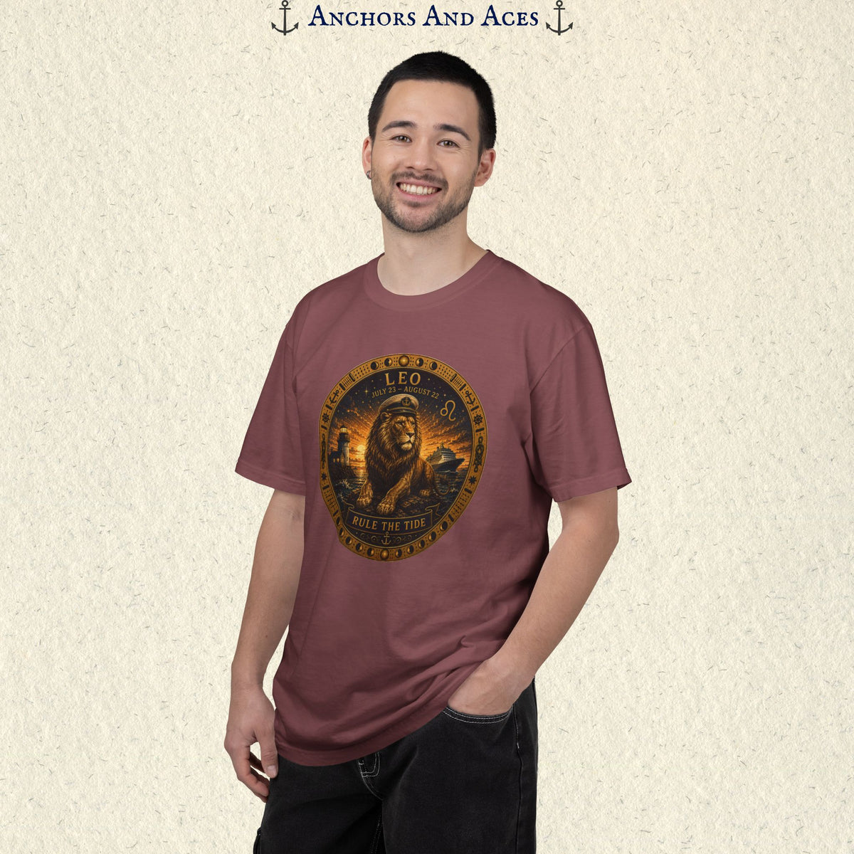 Leo Zodiac Shirt | Celestial Seas - Rule the Tide