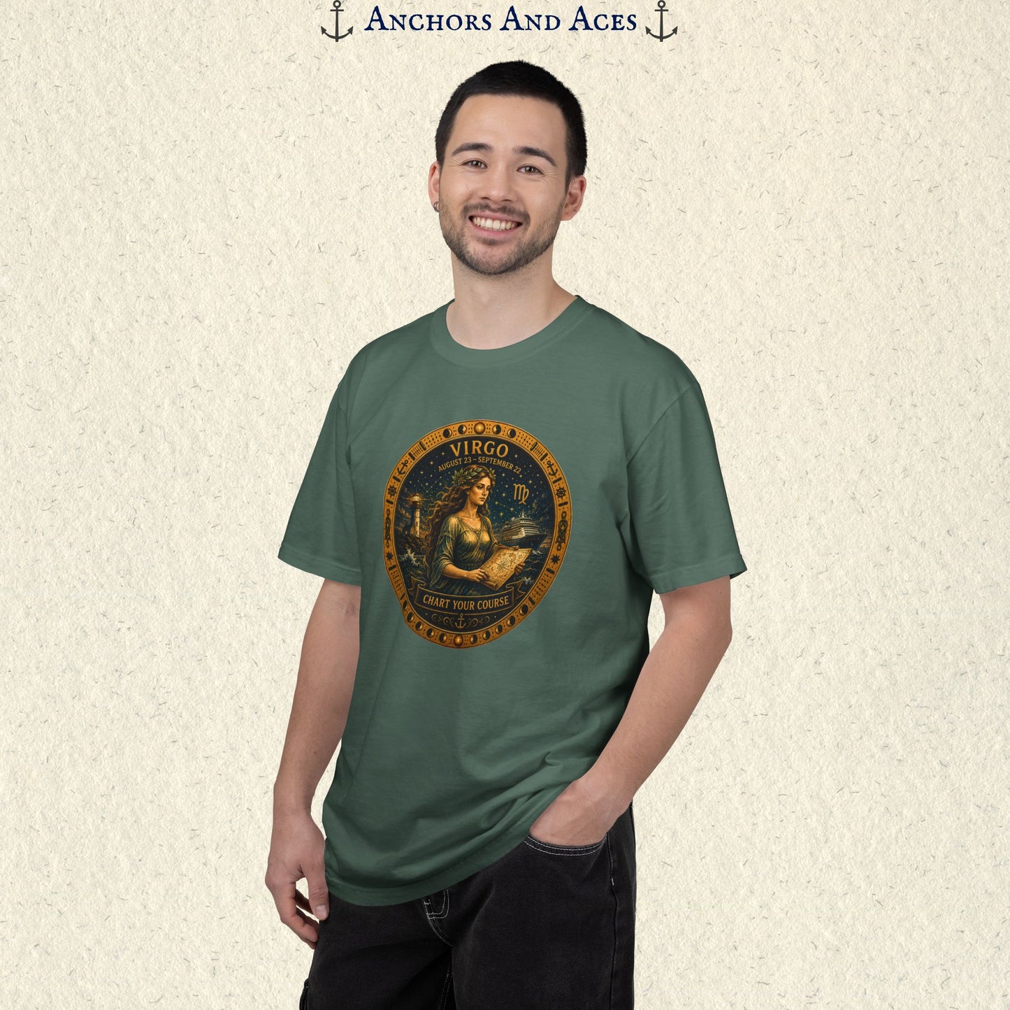 Virgo Zodiac Shirt | Celestial Seas – Chart Your Course