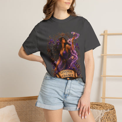 Goddess of Chance Shirt| Art Nouveau Casino Graphic Tee| Vintage Lucky Gambling T-Shirt