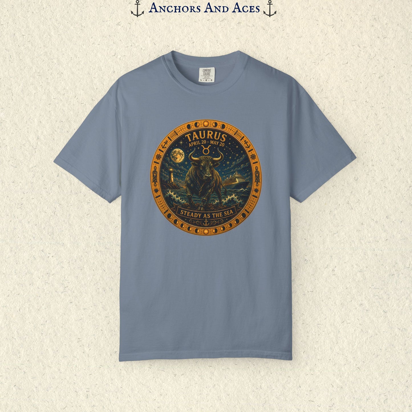 Taurus Zodiac Shirt |Celestial Seas - Steady as the Sea
