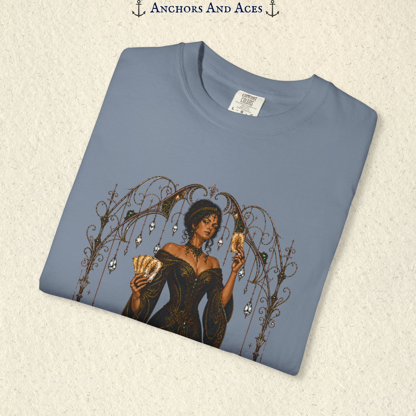 Goddess of Risk Shirt| Art Nouveau Casino Graphic Tee| Vintage Lucky Gambling T-Shirt