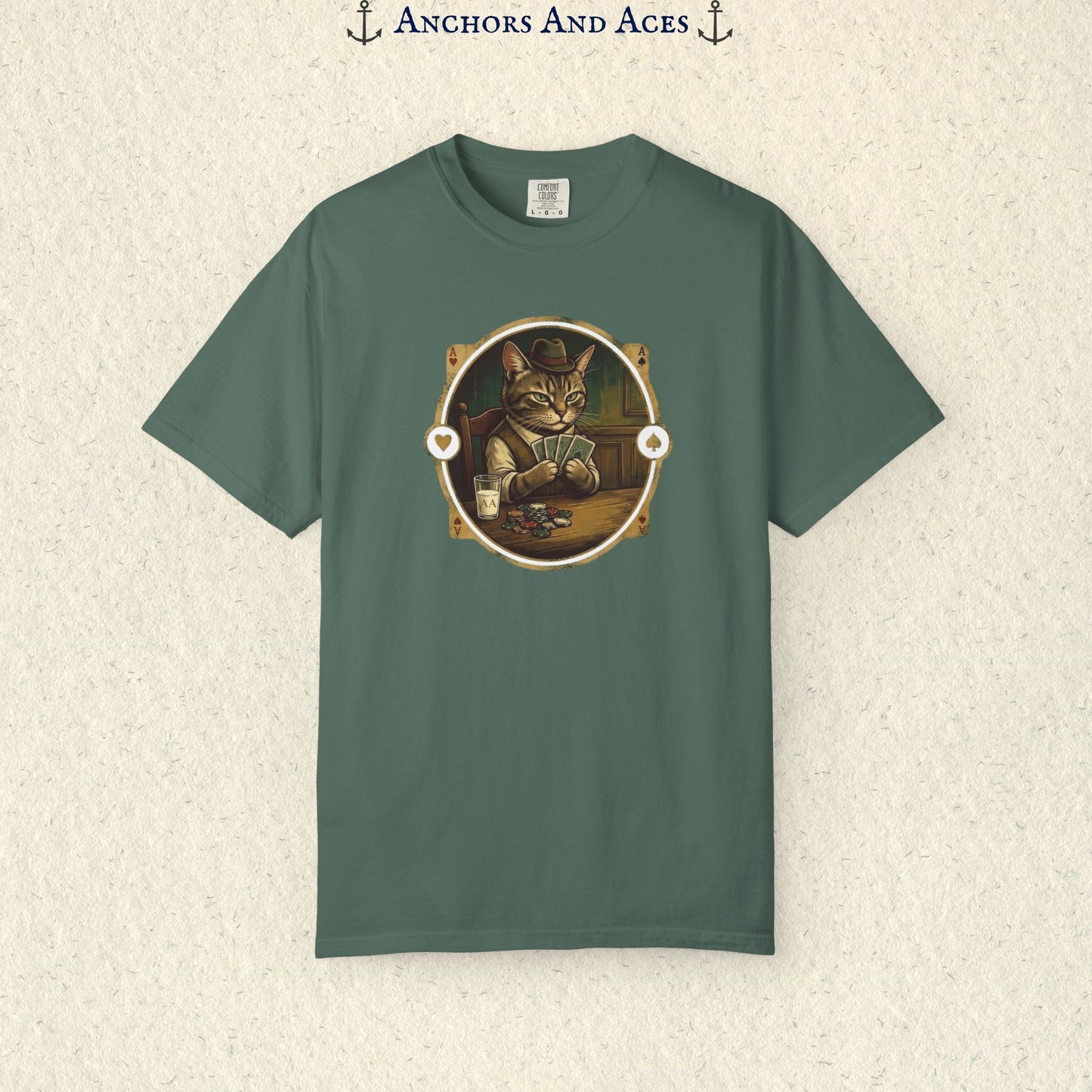 Vintage Poker Cat Shirt | Funny Casino Cat Graphic Tee