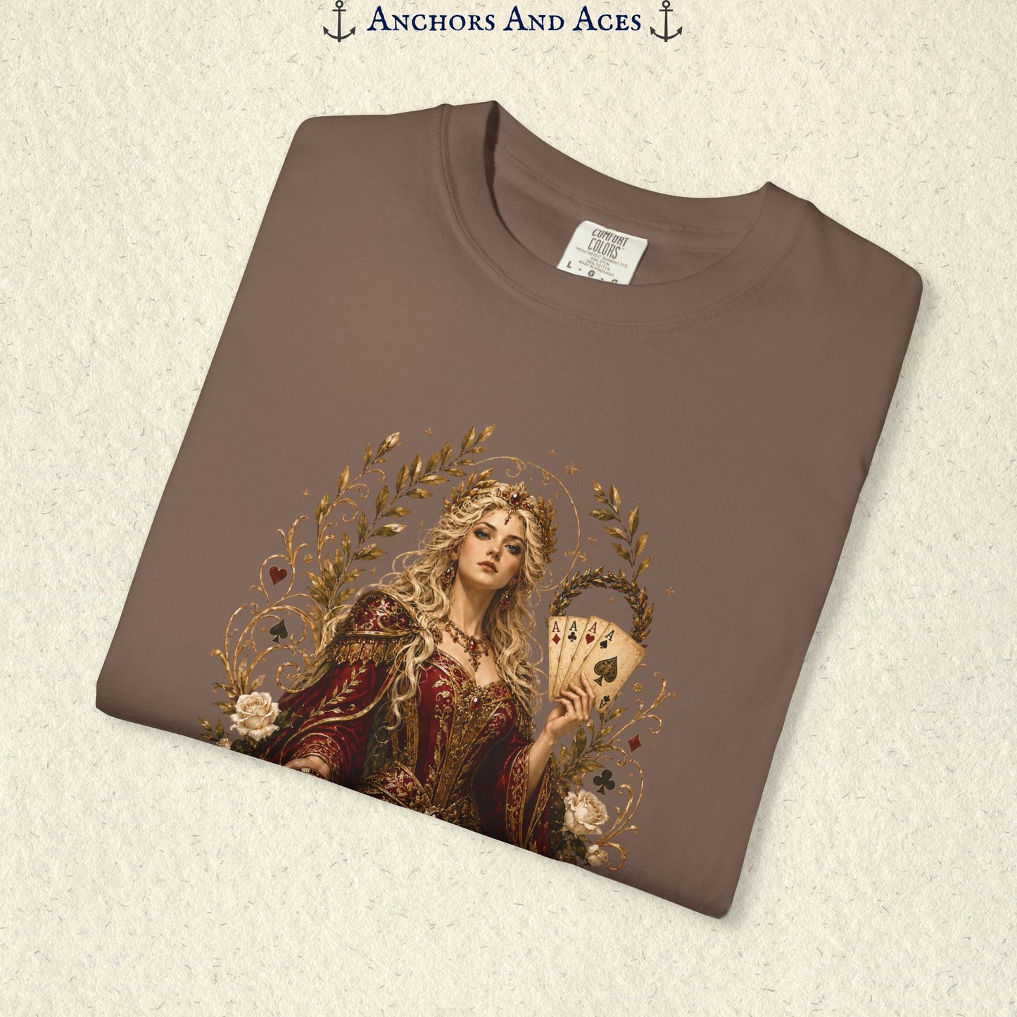 Art Nouveau Casino Graphic Tee| Goddess of Victory| Vintage Lucky Gambling T-Shirt