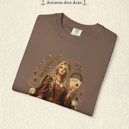 Art Nouveau Casino Graphic Tee| Goddess of Victory| Vintage Lucky Gambling T-Shirt