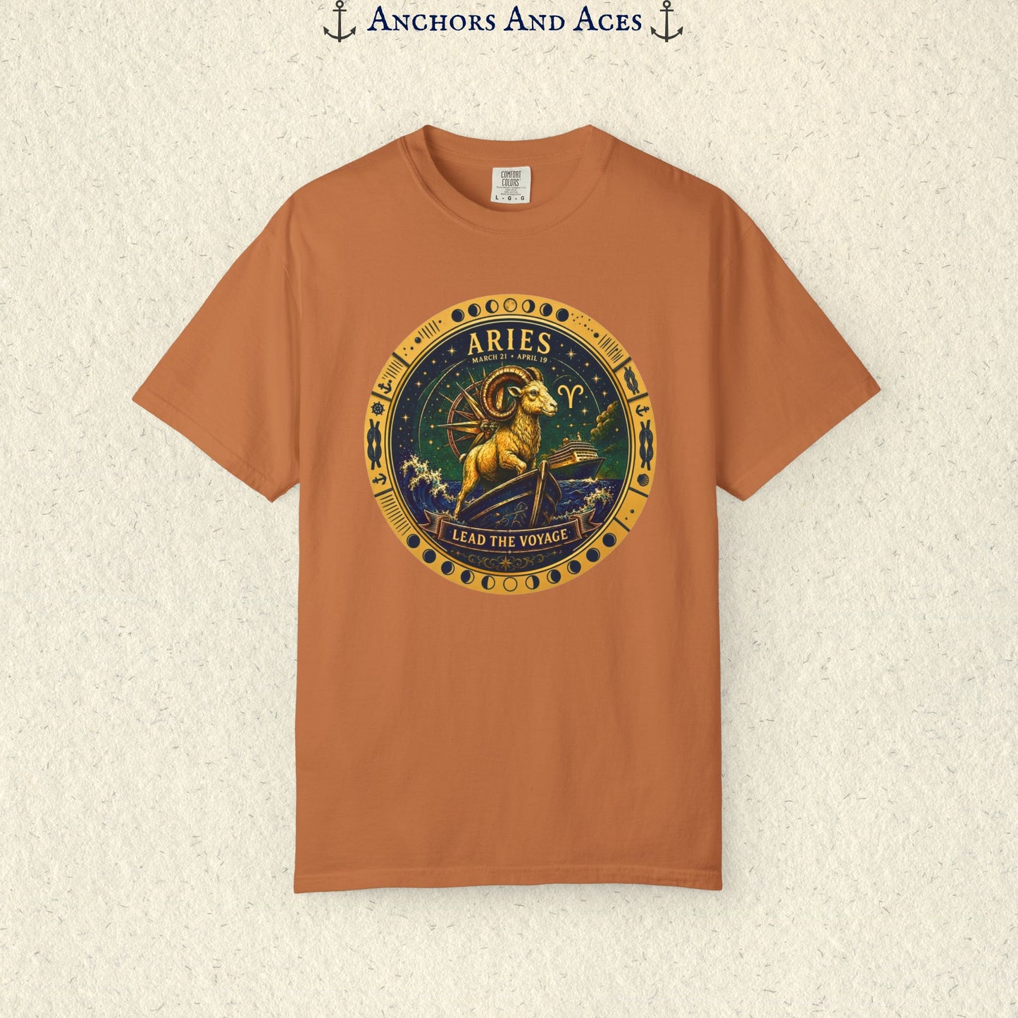 Aries Zodiac Shirt | Celestial Seas – Lead the Voyage