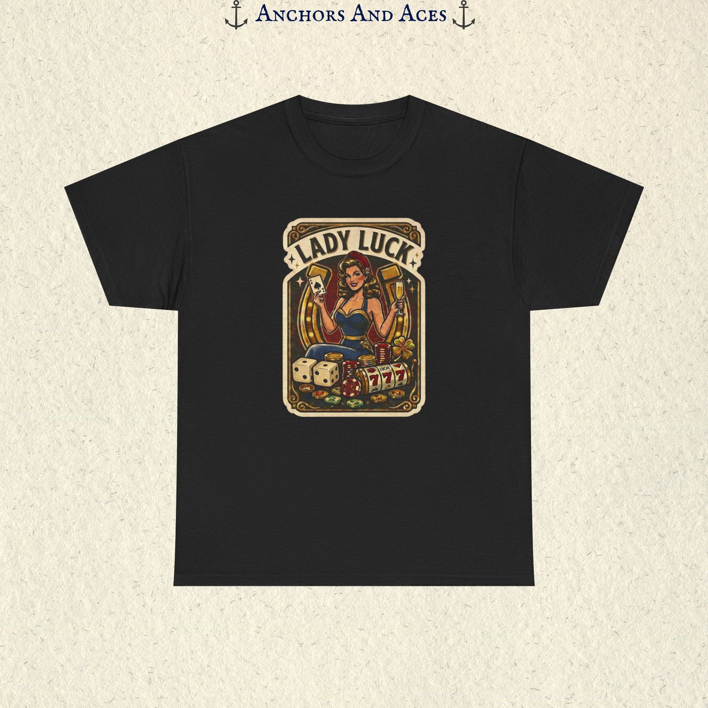 Lady Luck | Vintage Casino Graphic Tee