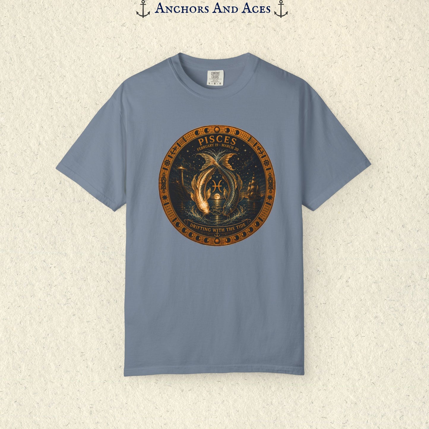 Pisces Zodiac Shirt | Celestial Seas - Drifting With The Tide