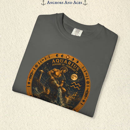 Aquarius Zodiac Shirt | Celestial Seas - Flow With Purpose