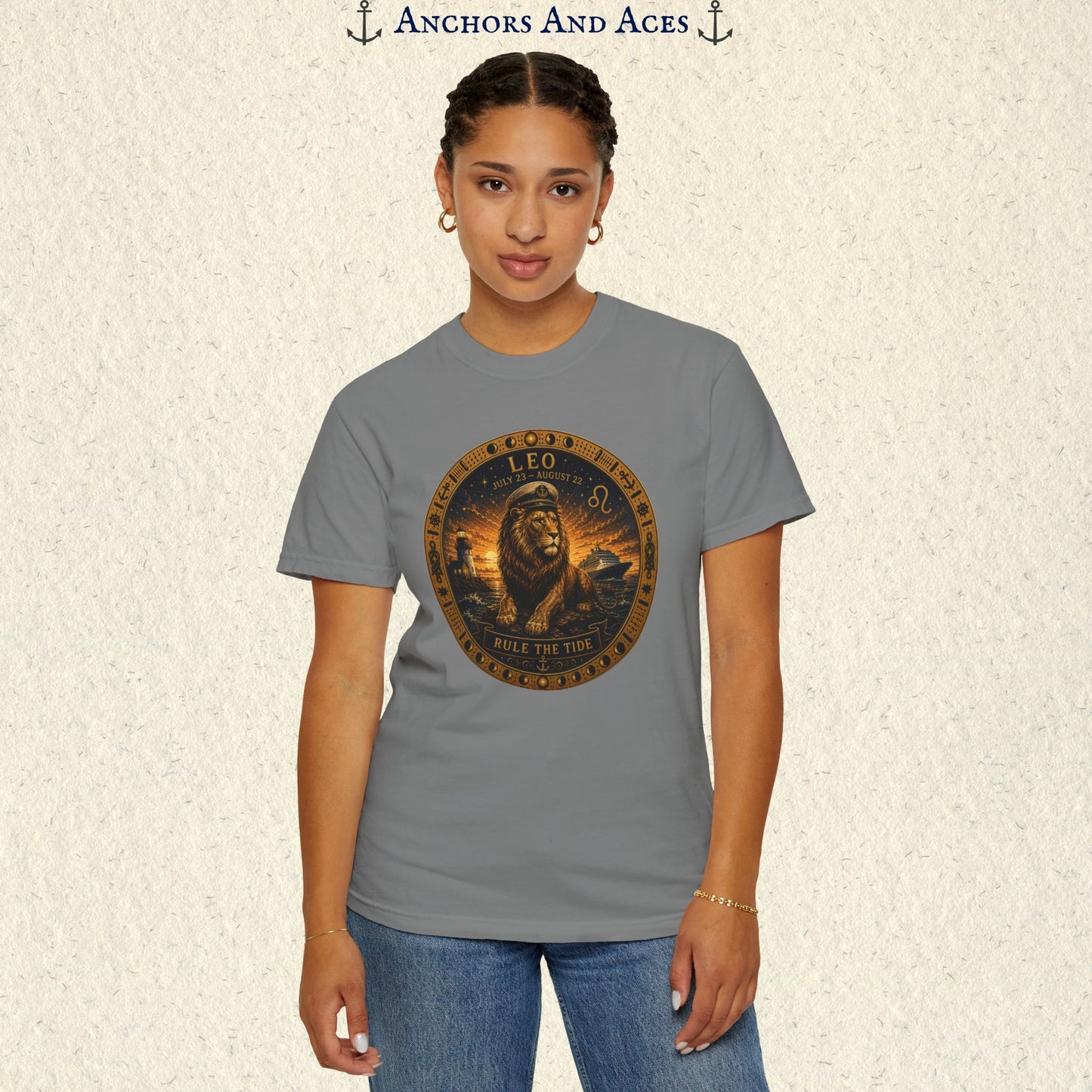 Leo Zodiac Shirt | Celestial Seas - Rule the Tide