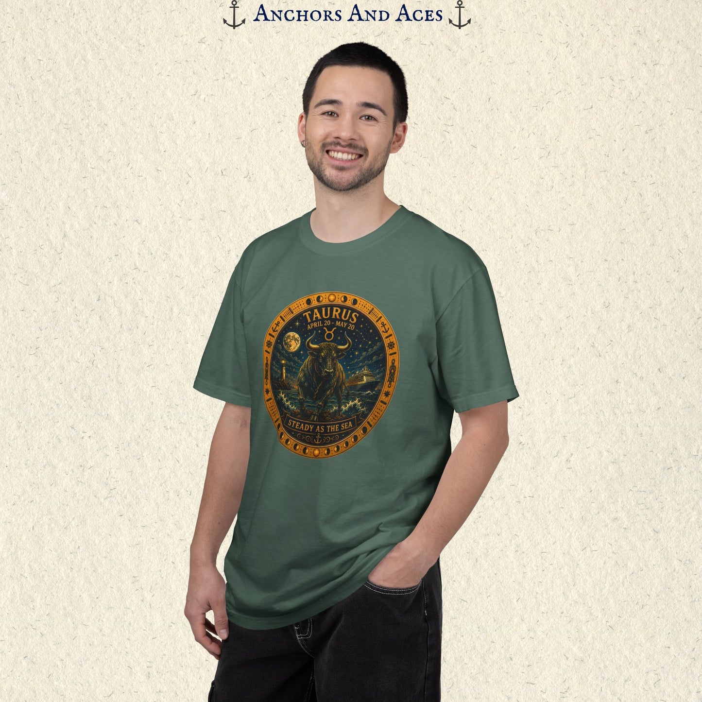 Taurus Zodiac Shirt |Celestial Seas - Steady as the Sea