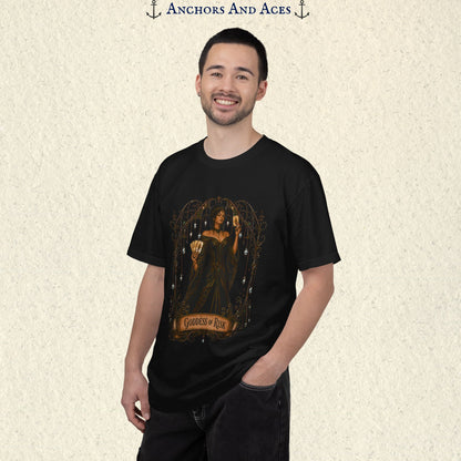 Goddess of Risk Shirt| Art Nouveau Casino Graphic Tee| Vintage Lucky Gambling T-Shirt