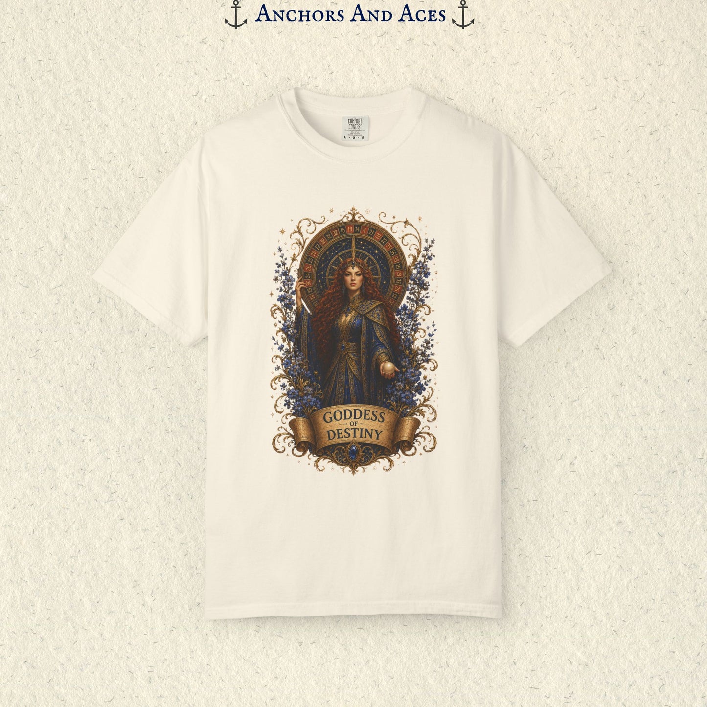 Goddess of Destiny Shirt| Art Nouveau Casino Graphic Tee| Vintage Lucky Gambling T-Shirt