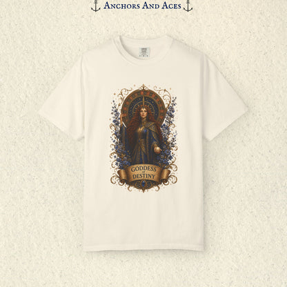 Goddess of Destiny Shirt| Art Nouveau Casino Graphic Tee| Vintage Lucky Gambling T-Shirt