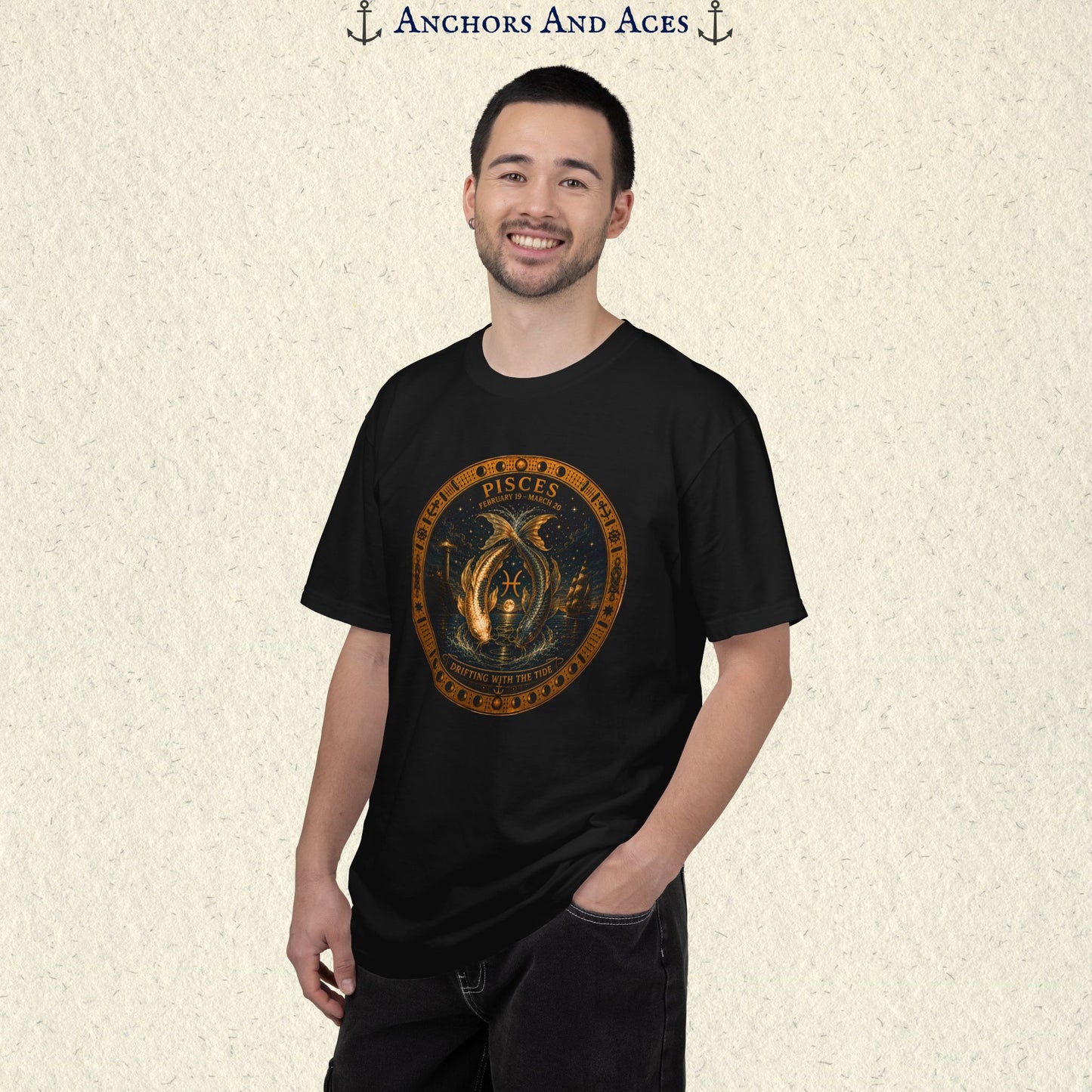 Pisces Zodiac Shirt | Celestial Seas - Drifting With The Tide