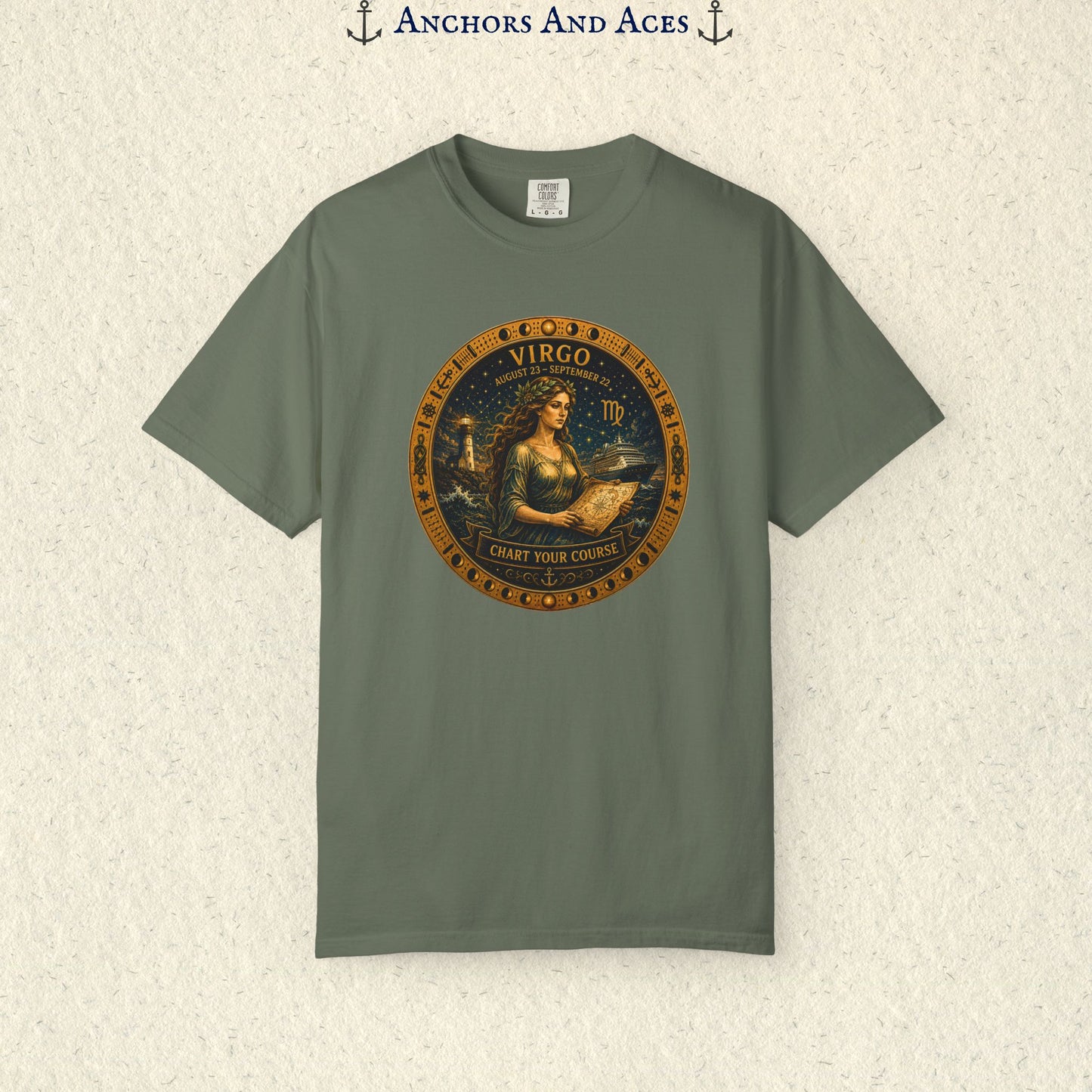 Virgo Zodiac Shirt | Celestial Seas – Chart Your Course