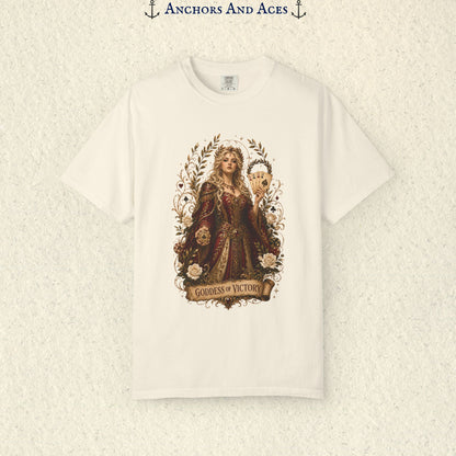 Art Nouveau Casino Graphic Tee| Goddess of Victory| Vintage Lucky Gambling T-Shirt