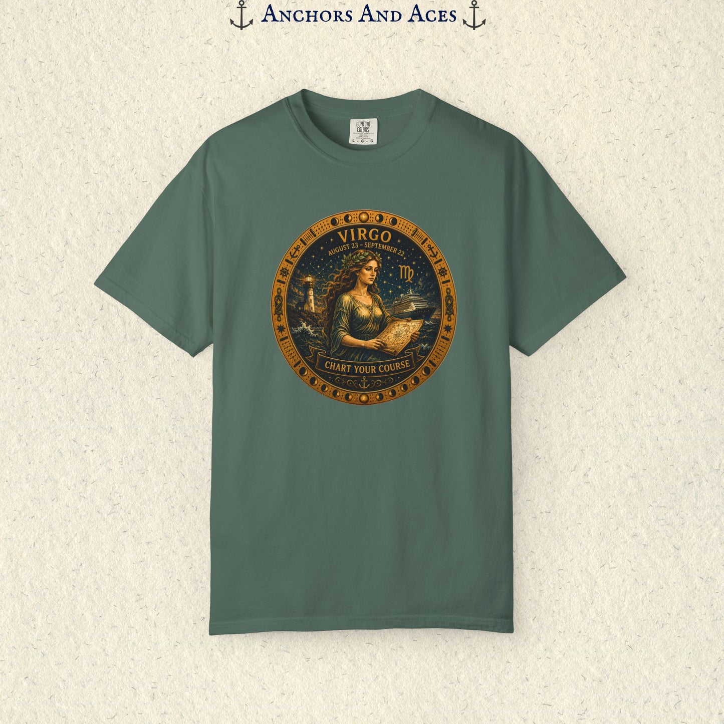 Virgo Zodiac Shirt | Celestial Seas – Chart Your Course