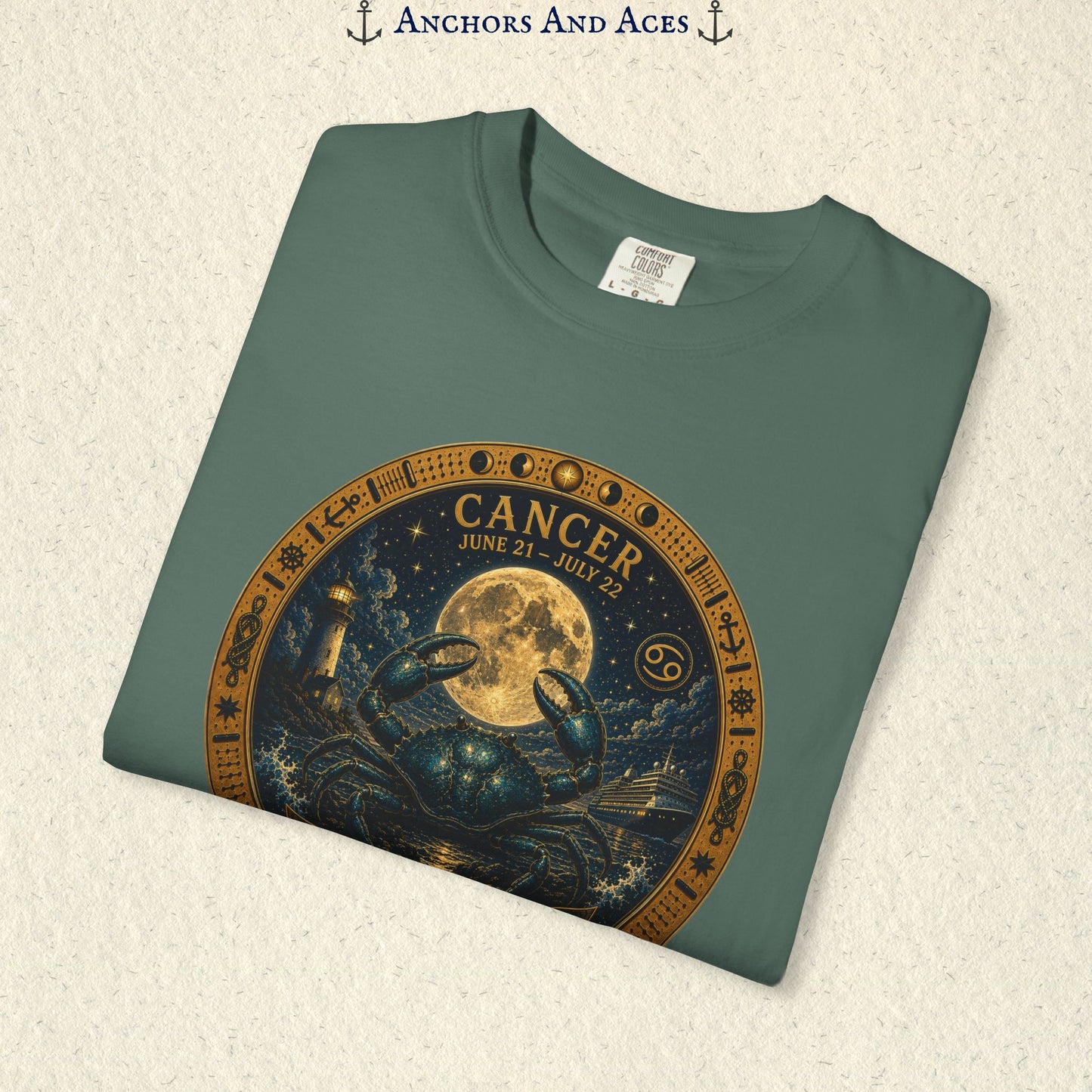Cancer Zodiac Shirt | Celestial Seas- Guided by the Moon