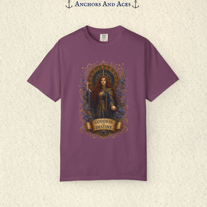 Goddess of Destiny Shirt| Art Nouveau Casino Graphic Tee| Vintage Lucky Gambling T-Shirt