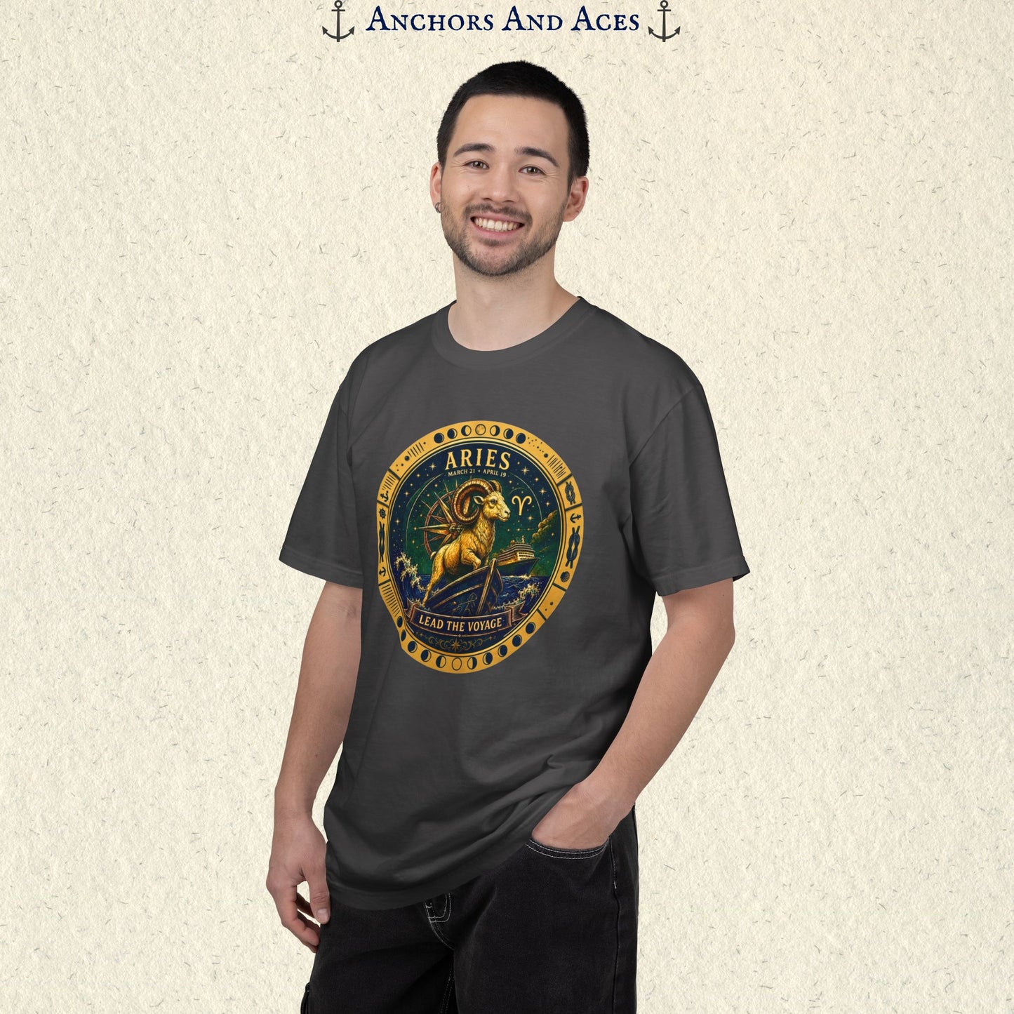 Aries Zodiac Shirt | Celestial Seas – Lead the Voyage