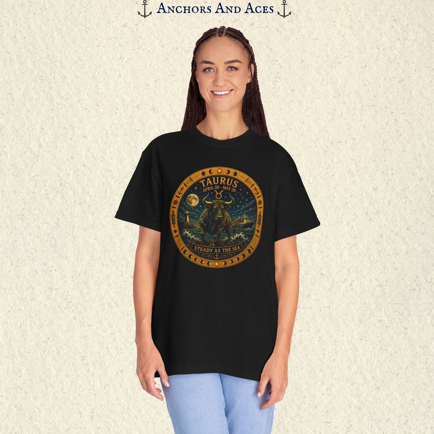 Taurus Zodiac Shirt |Celestial Seas - Steady as the Sea