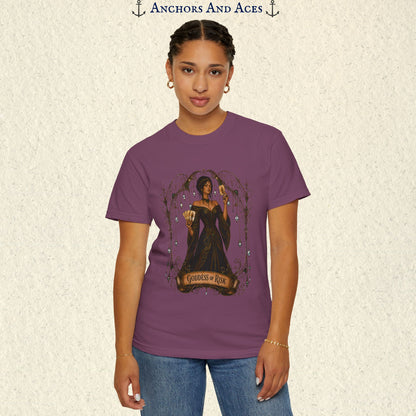 Goddess of Risk Shirt| Art Nouveau Casino Graphic Tee| Vintage Lucky Gambling T-Shirt