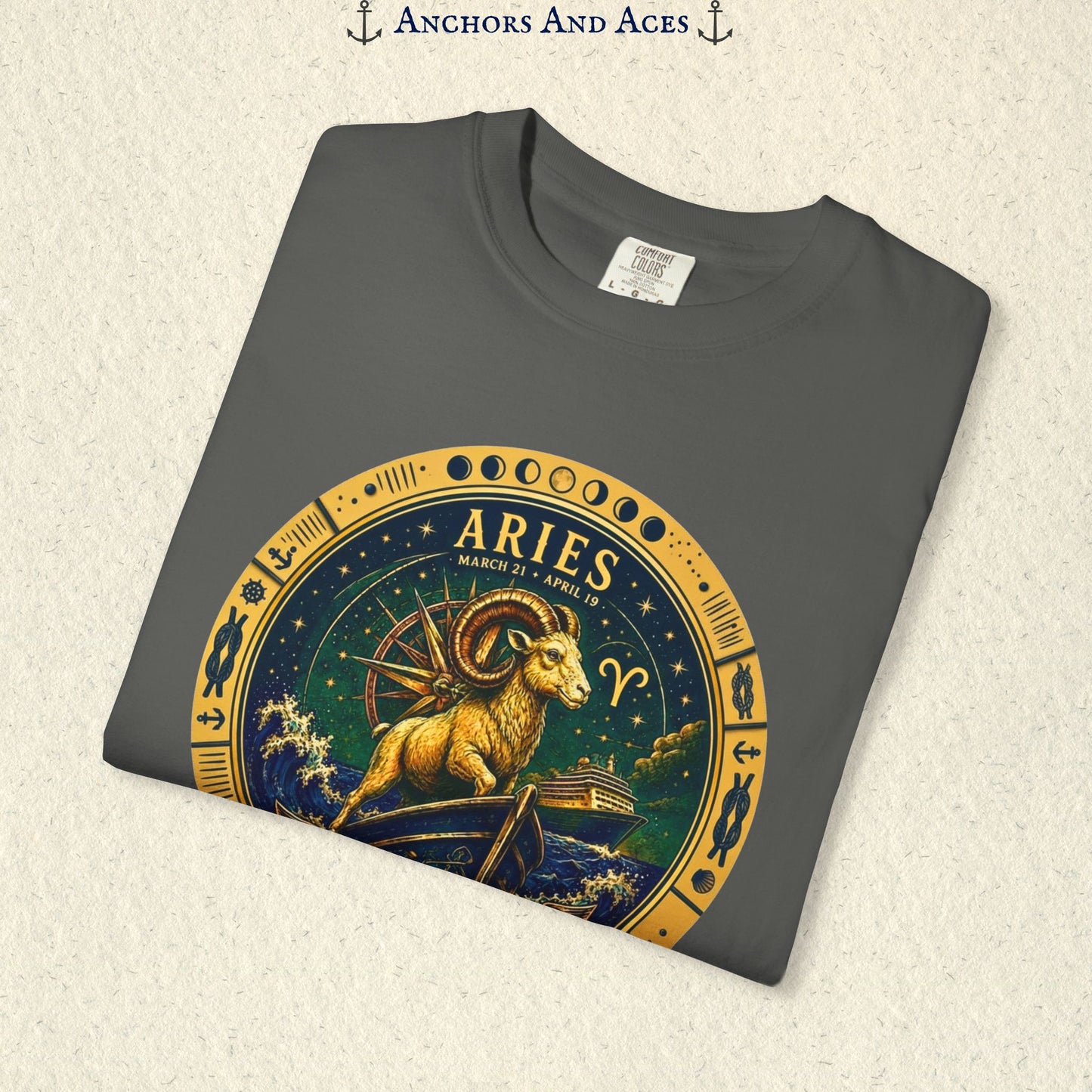 Aries Zodiac Shirt | Celestial Seas – Lead the Voyage