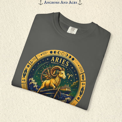 Aries Zodiac Shirt | Celestial Seas – Lead the Voyage