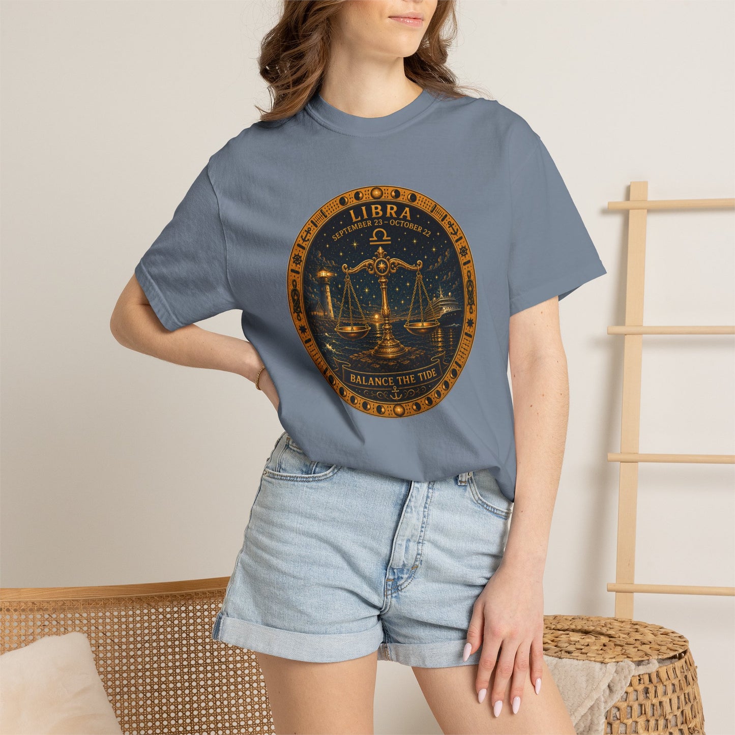 Libra Zodiac Shirt | Celestial Seas – Balance The Tide