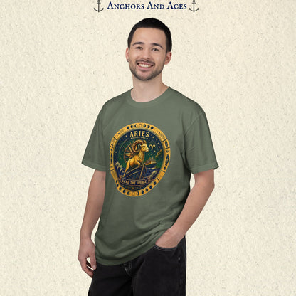 Aries Zodiac Shirt | Celestial Seas – Lead the Voyage