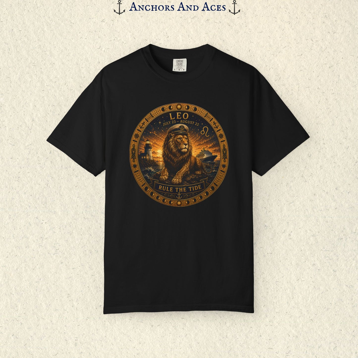 Leo Zodiac Shirt | Celestial Seas - Rule the Tide