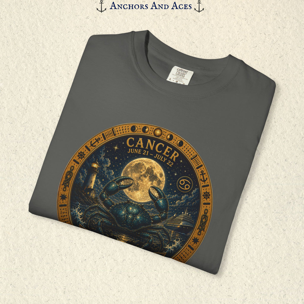 Cancer Zodiac Shirt | Celestial Seas- Guided by the Moon