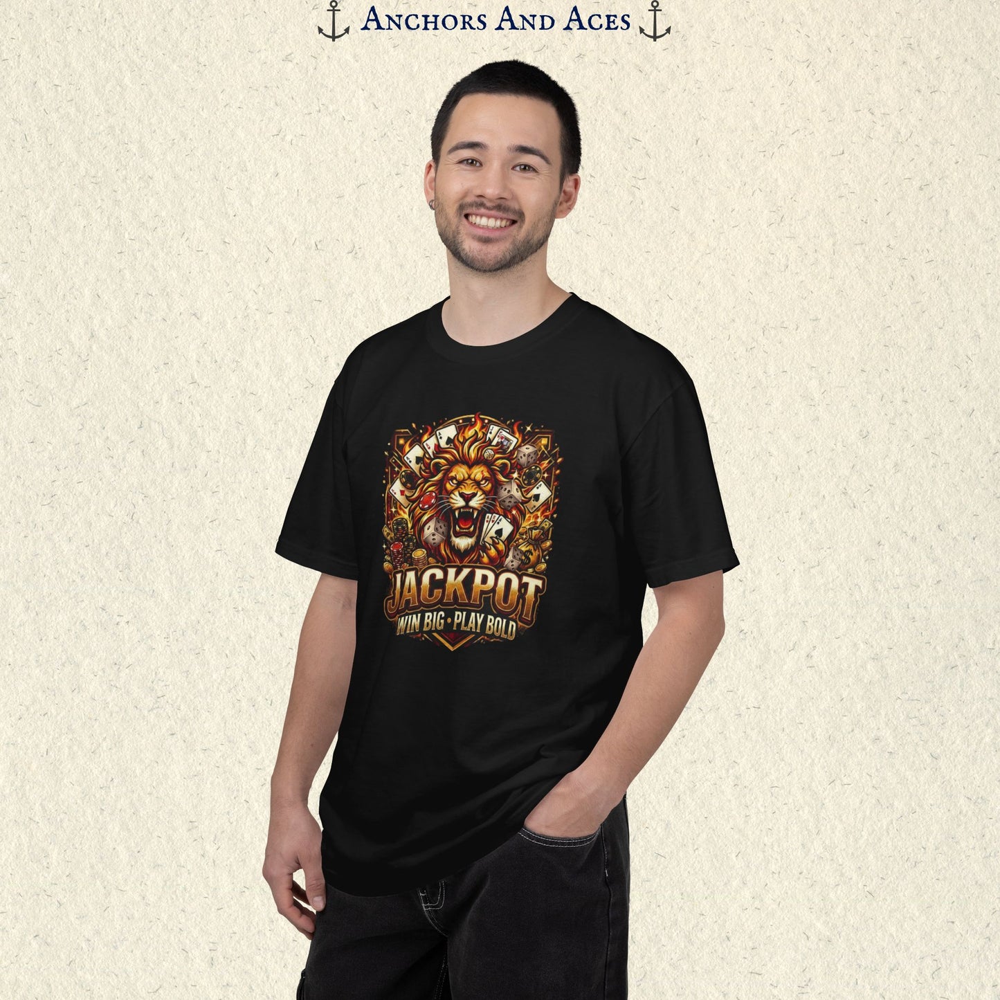 Jackpot Lion | Bold Casino Graphic Tee