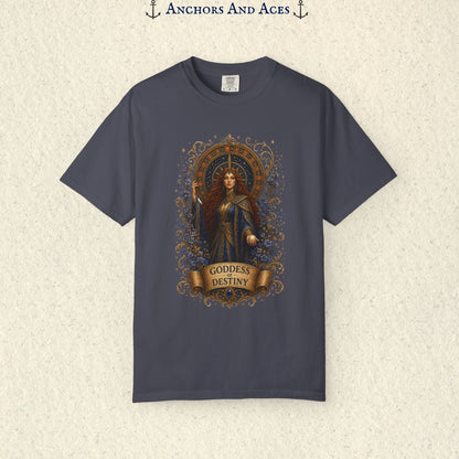 Goddess of Destiny Shirt| Art Nouveau Casino Graphic Tee| Vintage Lucky Gambling T-Shirt