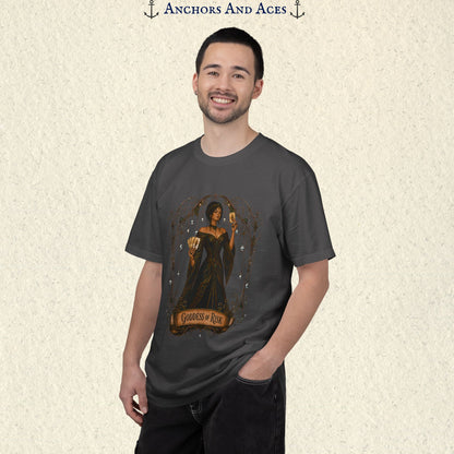 Goddess of Risk Shirt| Art Nouveau Casino Graphic Tee| Vintage Lucky Gambling T-Shirt