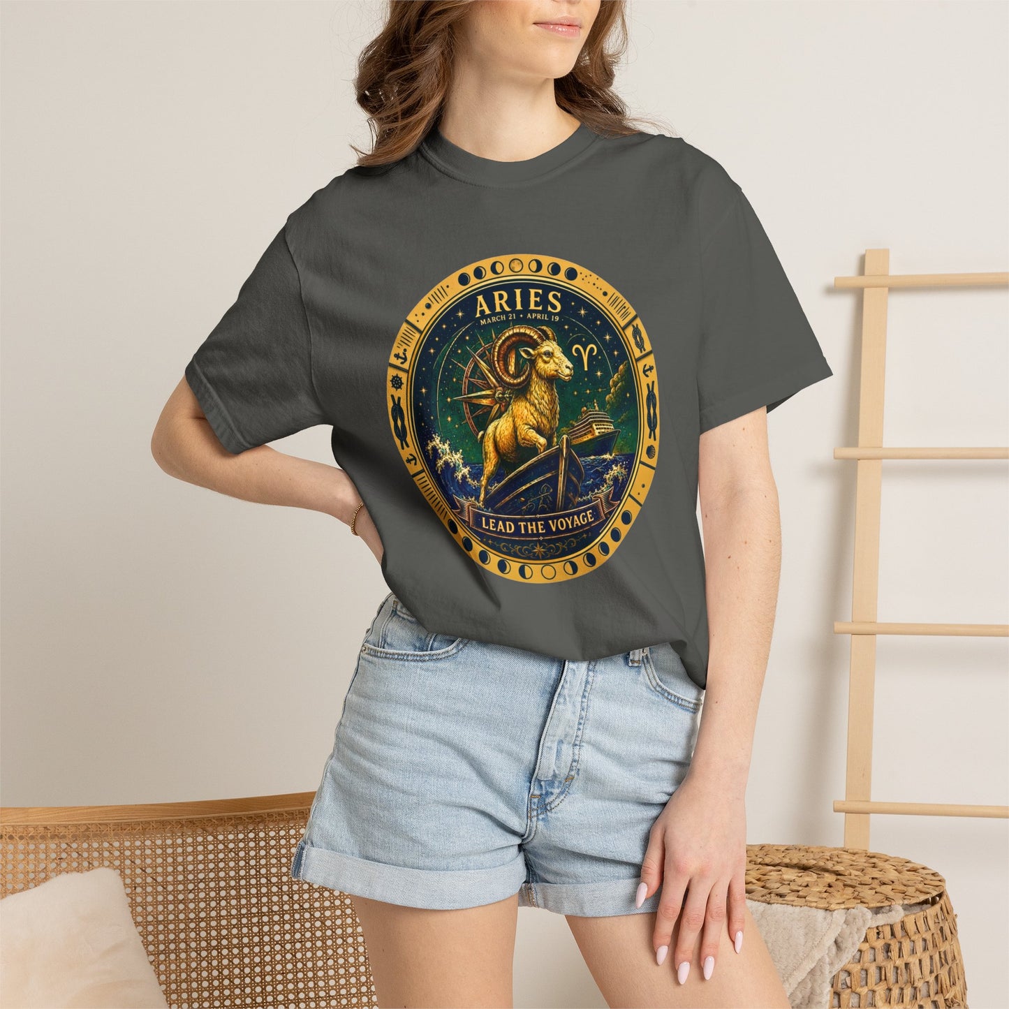 Aries Zodiac Shirt | Celestial Seas – Lead the Voyage