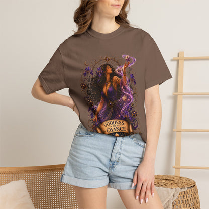 Goddess of Chance Shirt| Art Nouveau Casino Graphic Tee| Vintage Lucky Gambling T-Shirt
