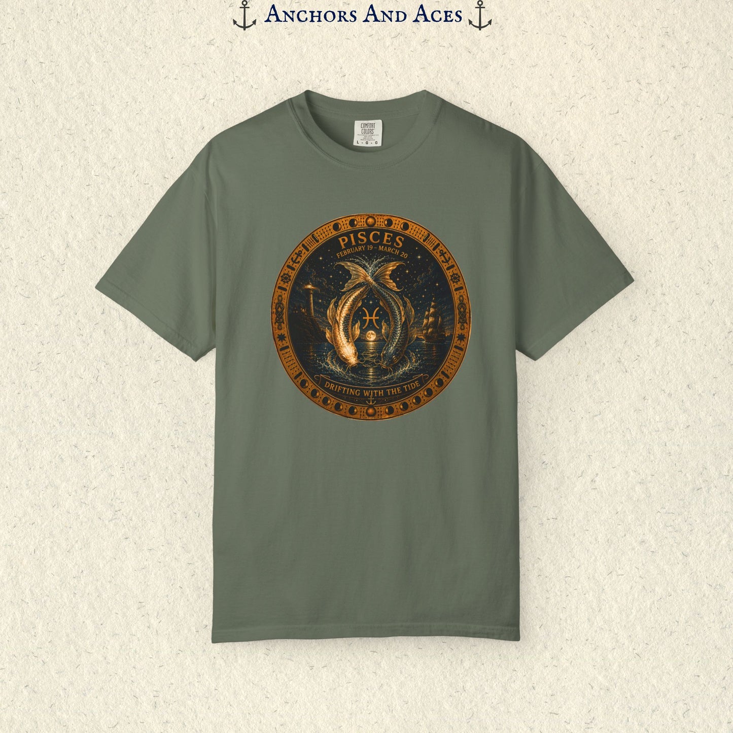 Pisces Zodiac Shirt | Celestial Seas - Drifting With The Tide